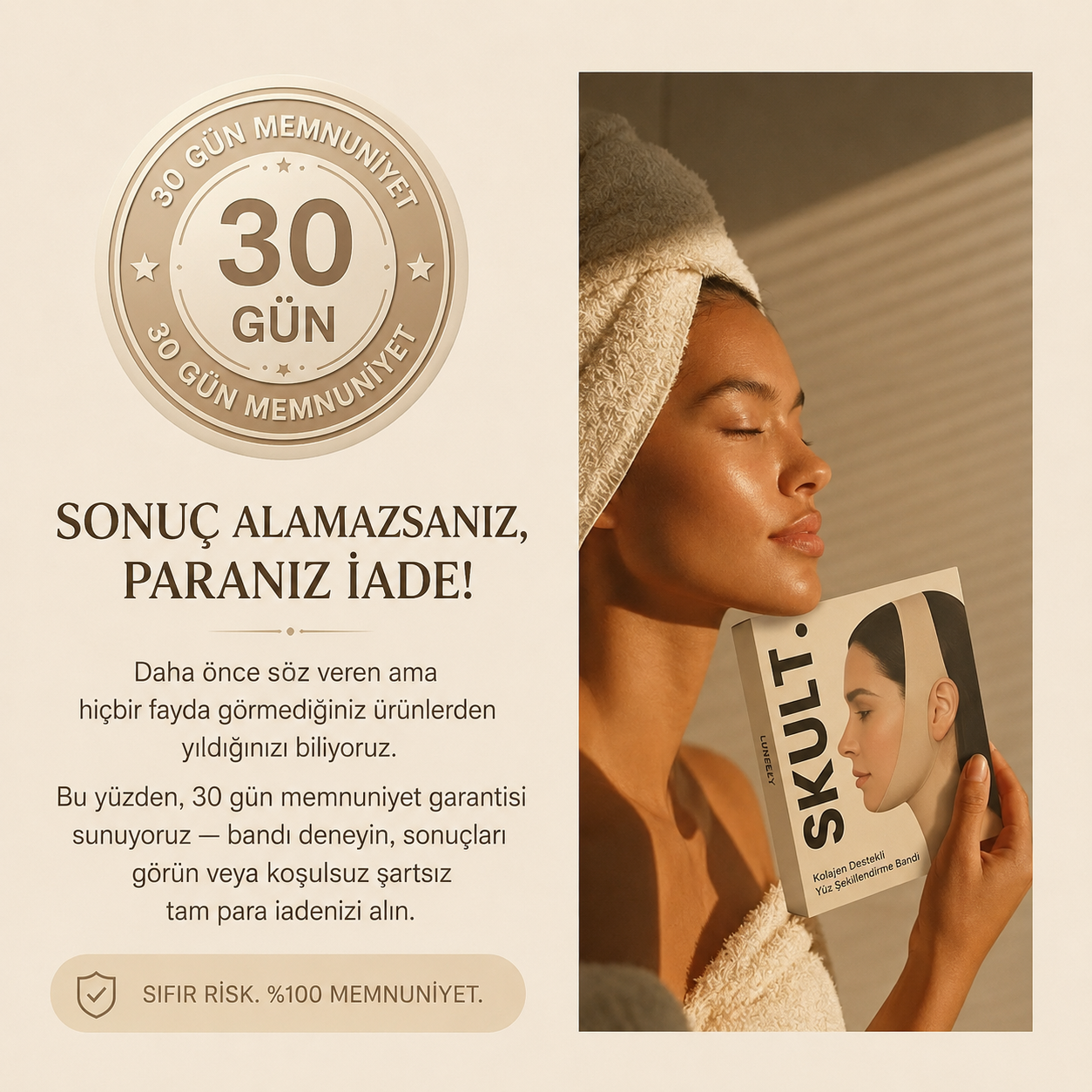 Luneely Sculpt Mask™  Kolajen Destekli Çene ve Yüz Bakım Maskesi