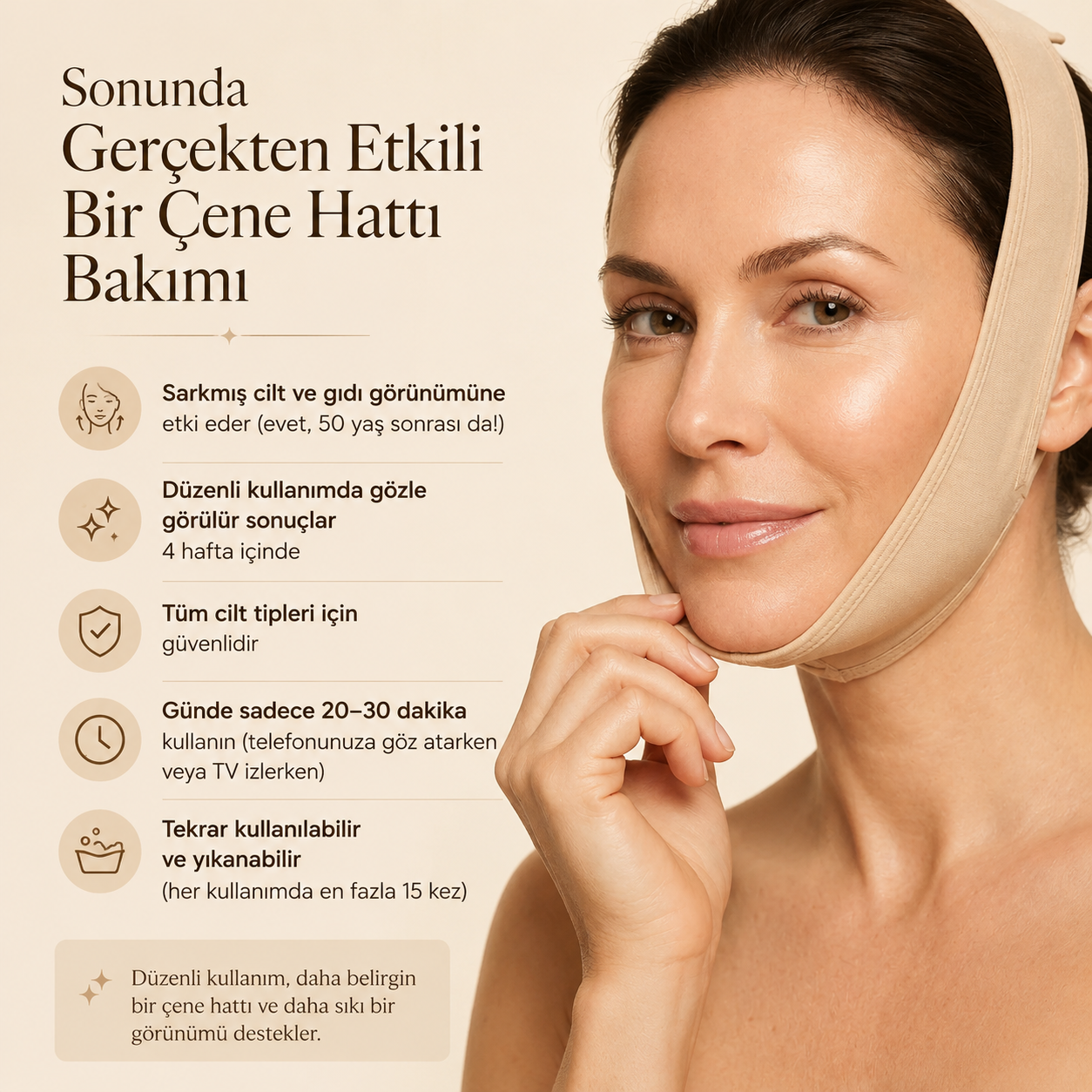 Luneely Sculpt Mask™  Kolajen Destekli Çene ve Yüz Bakım Maskesi