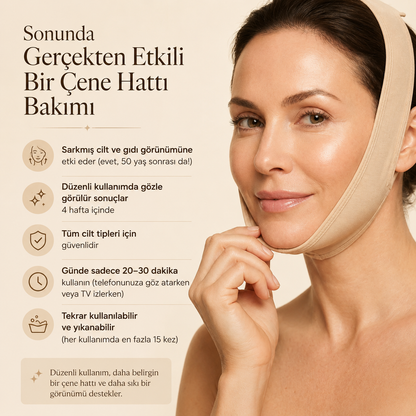 Luneely Sculpt Mask™  Kolajen Destekli Çene ve Yüz Bakım Maskesi