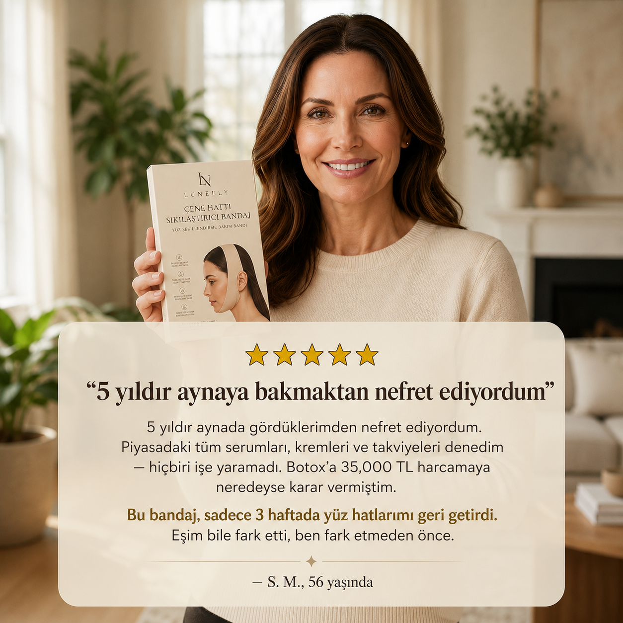Luneely Sculpt Mask™  Kolajen Destekli Çene ve Yüz Bakım Maskesi